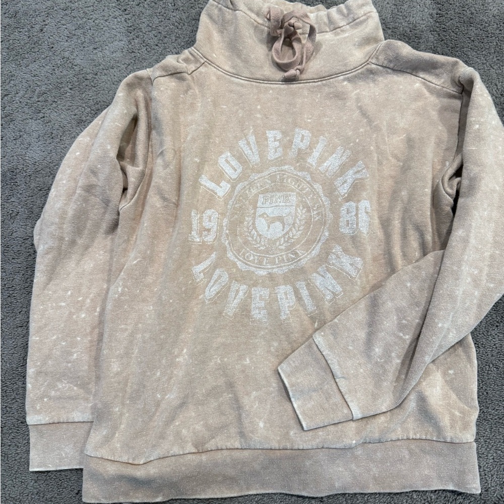 Love Pink Funnel Neck Sweatshirt